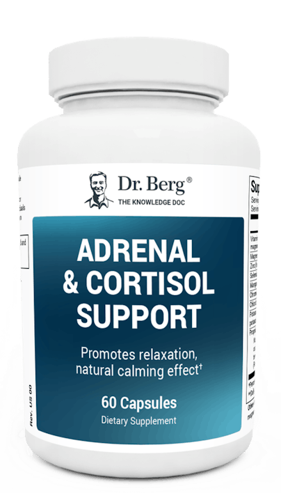 A bottle of Adrenal and cortisol support | Dr. Berg